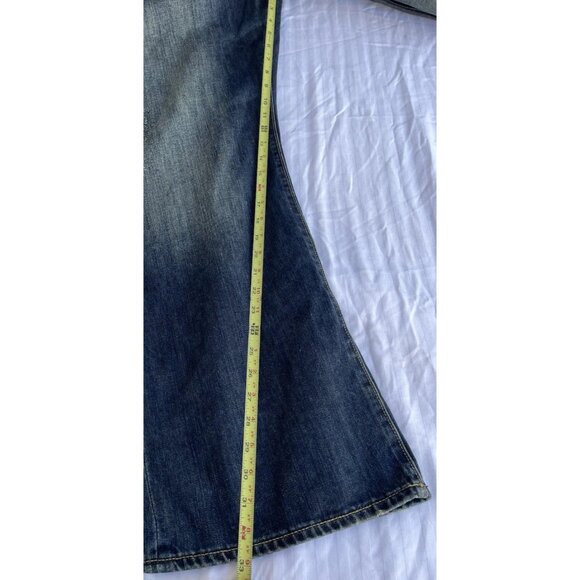 Vintage Ed Hardy Denim Jeans Distressed Look Designer Fashion Mens Size 40x32 - Picture 8 of 15